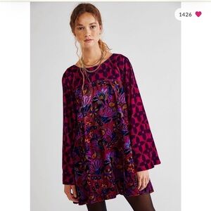 Free People Multicolor Floral Tunic Dress